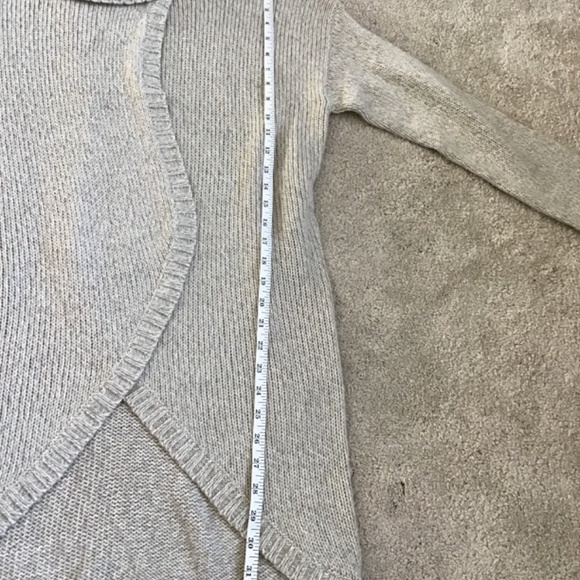 Oatmeal cowl neck cross over sweater - Picture 4 of 10